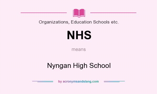 What does NHS mean? It stands for Nyngan High School