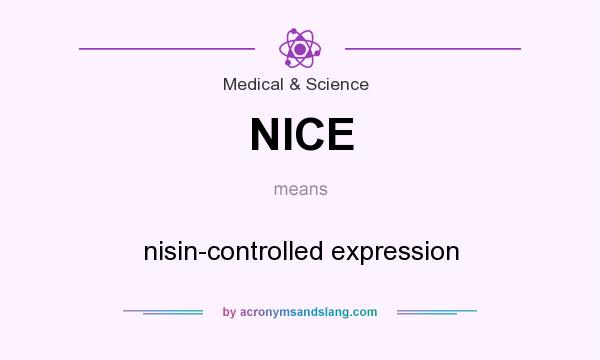 What does NICE mean? It stands for nisin-controlled expression