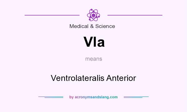 What does Vla mean? It stands for Ventrolateralis Anterior