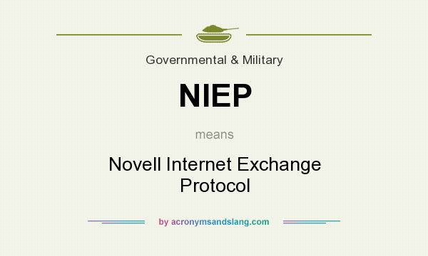 What does NIEP mean? It stands for Novell Internet Exchange Protocol