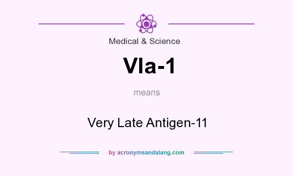 What does Vla-1 mean? It stands for Very Late Antigen-11