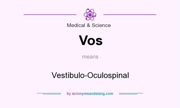 What does Vos mean? It stands for Vestibulo-Oculospinal