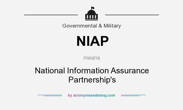 What does NIAP mean? It stands for National Information Assurance Partnership`s