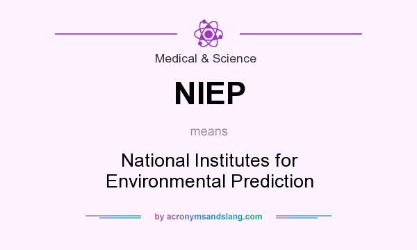 What does NIEP mean? It stands for National Institutes for Environmental Prediction