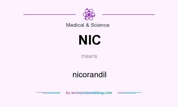 What does NIC mean? It stands for nicorandil