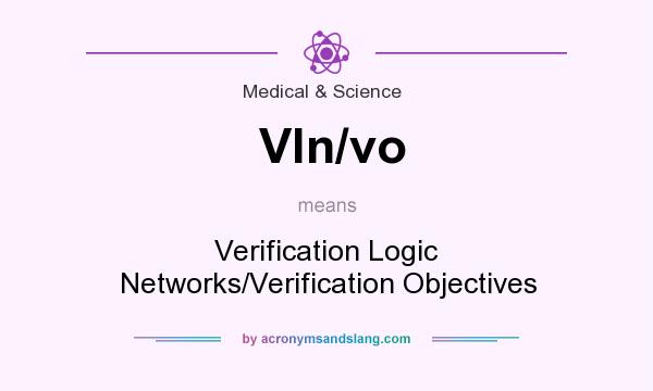 What does Vln/vo mean? It stands for Verification Logic Networks/Verification Objectives