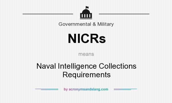 What does NICRs mean? It stands for Naval Intelligence Collections Requirements