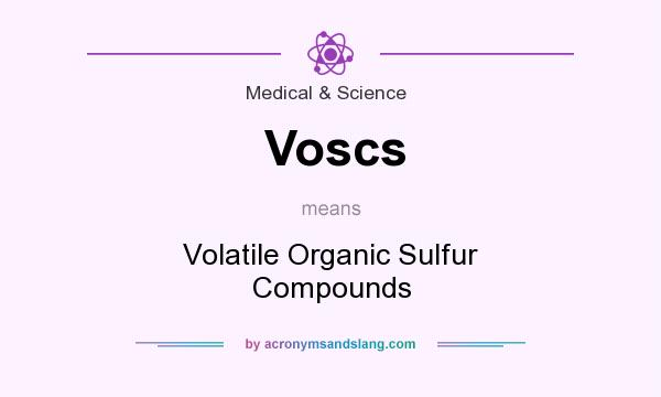 What does Voscs mean? It stands for Volatile Organic Sulfur Compounds
