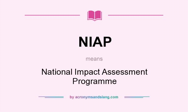 What does NIAP mean? It stands for National Impact Assessment Programme