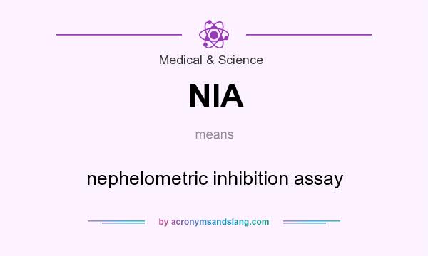 What does NIA mean? It stands for nephelometric inhibition assay
