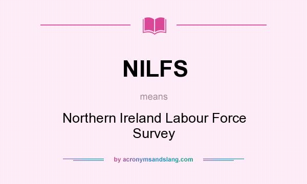 What does NILFS mean? It stands for Northern Ireland Labour Force Survey