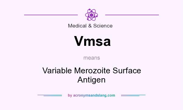 What does Vmsa mean? It stands for Variable Merozoite Surface Antigen