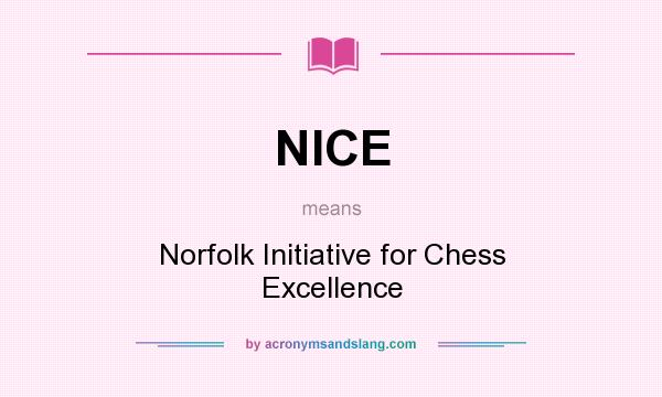 What does NICE mean? It stands for Norfolk Initiative for Chess Excellence