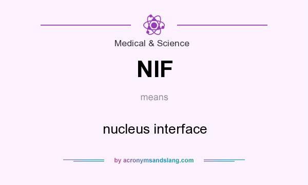 What does NIF mean? It stands for nucleus interface