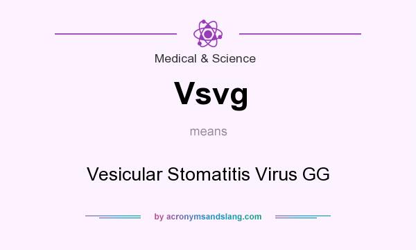 What does Vsvg mean? It stands for Vesicular Stomatitis Virus GG