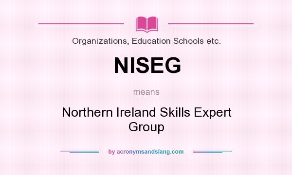 What does NISEG mean? It stands for Northern Ireland Skills Expert Group