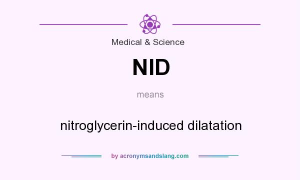 What does NID mean? It stands for nitroglycerin-induced dilatation