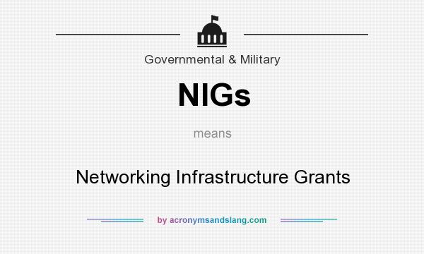 What does NIGs mean? It stands for Networking Infrastructure Grants