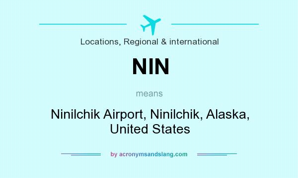 What does NIN mean? It stands for Ninilchik Airport, Ninilchik, Alaska, United States