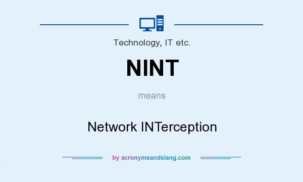 What does NINT mean? It stands for Network INTerception