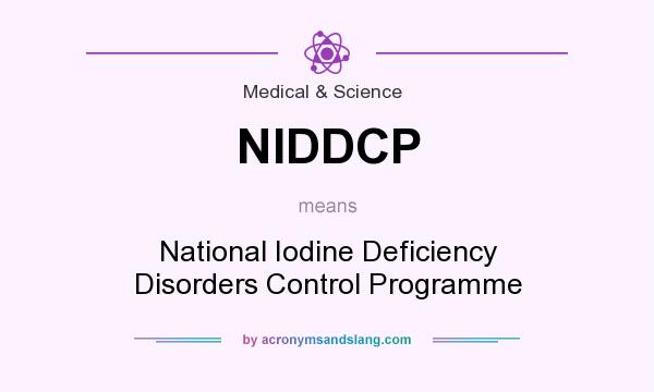What does NIDDCP mean? It stands for National Iodine Deficiency Disorders Control Programme