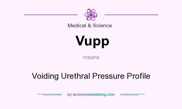 What does Vupp mean? It stands for Voiding Urethral Pressure Profile