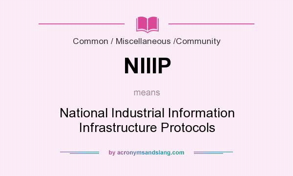 What does NIIIP mean? It stands for National Industrial Information Infrastructure Protocols