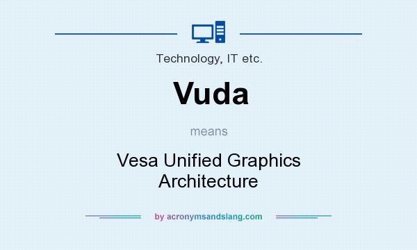 What does Vuda mean? It stands for Vesa Unified Graphics Architecture