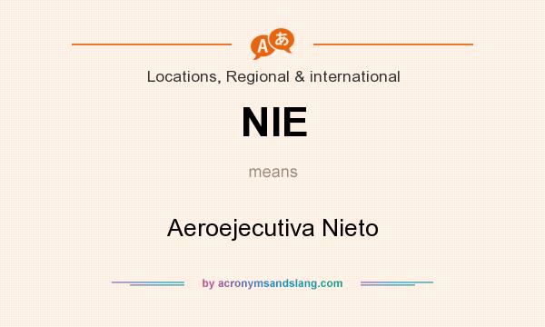 What does NIE mean? It stands for Aeroejecutiva Nieto