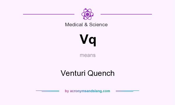 What does Vq mean? It stands for Venturi Quench