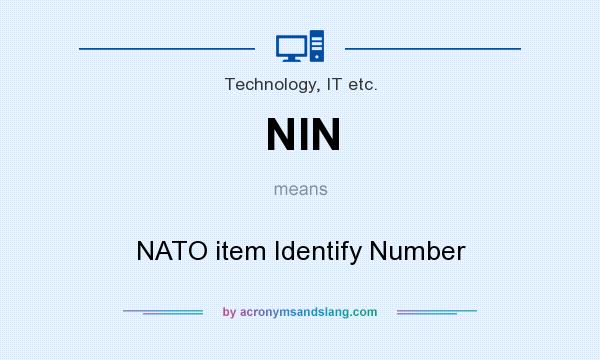 What does NIN mean? It stands for NATO item Identify Number