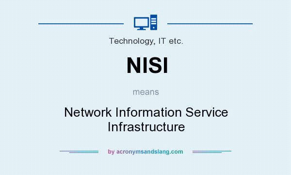 What does NISI mean? It stands for Network Information Service Infrastructure