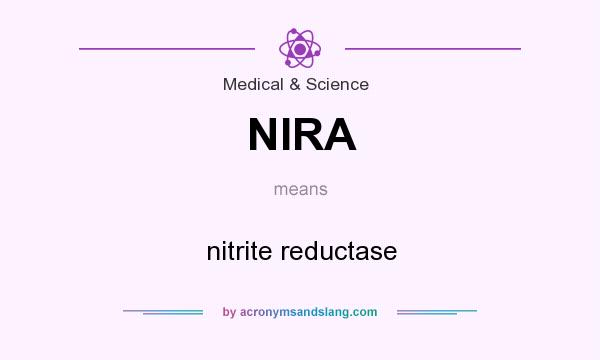 What does NIRA mean? It stands for nitrite reductase