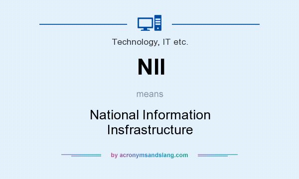 What does NII mean? It stands for National Information Insfrastructure