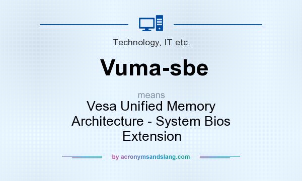 What does Vuma-sbe mean? It stands for Vesa Unified Memory Architecture - System Bios Extension