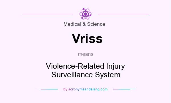 What does Vriss mean? It stands for Violence-Related Injury Surveillance System