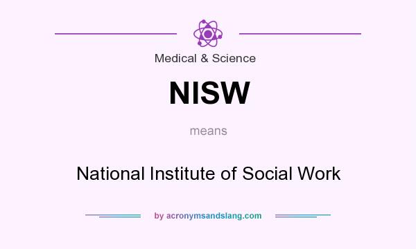 What does NISW mean? It stands for National Institute of Social Work