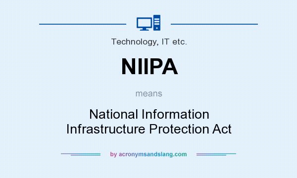 What does NIIPA mean? It stands for National Information Infrastructure Protection Act