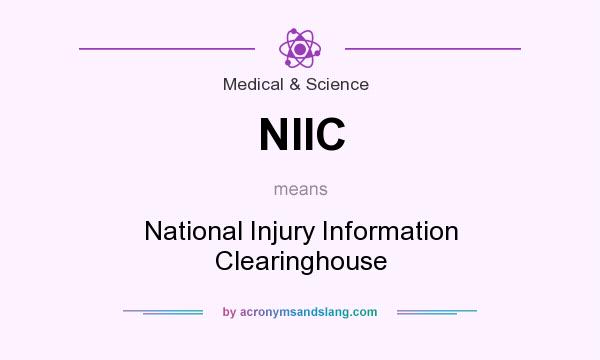 What does NIIC mean? It stands for National Injury Information Clearinghouse