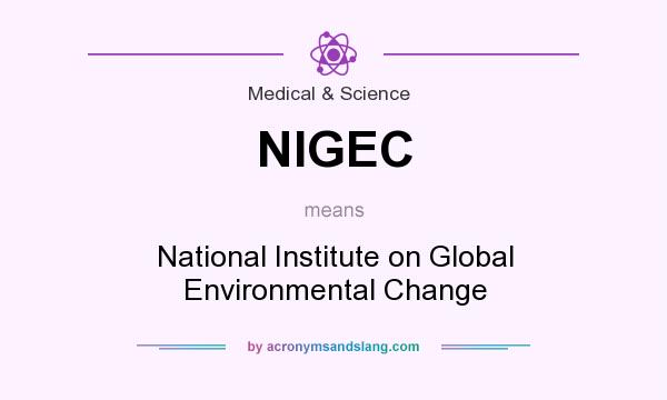 What does NIGEC mean? It stands for National Institute on Global Environmental Change