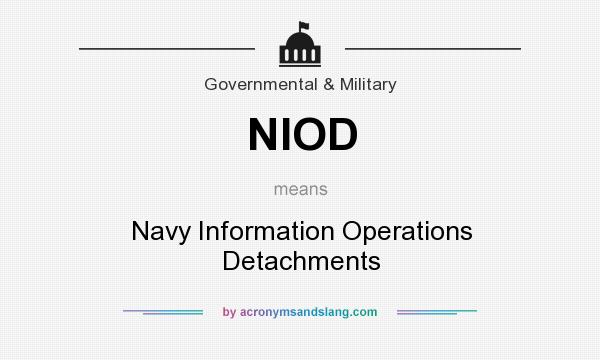 What does NIOD mean? It stands for Navy Information Operations Detachments
