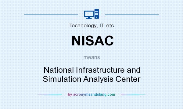 What does NISAC mean? It stands for National Infrastructure and Simulation Analysis Center