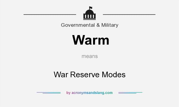 What does Warm mean? It stands for War Reserve Modes
