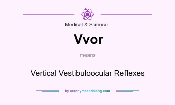 What does Vvor mean? It stands for Vertical Vestibuloocular Reflexes