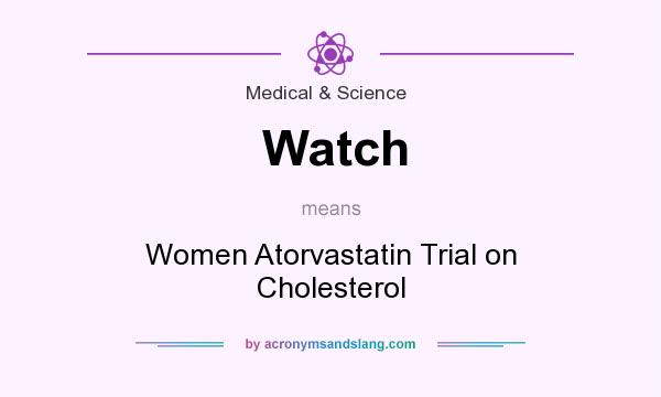 What does Watch mean? It stands for Women Atorvastatin Trial on Cholesterol