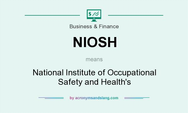 What does NIOSH mean? It stands for National Institute of Occupational Safety and Health`s
