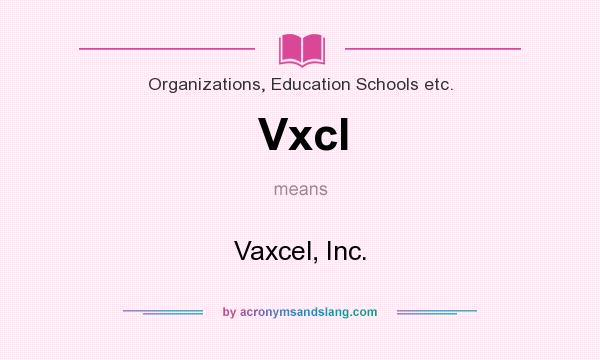 What does Vxcl mean? It stands for Vaxcel, Inc.