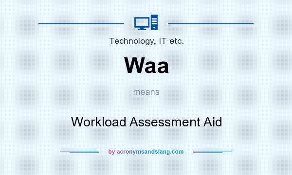 What does Waa mean? It stands for Workload Assessment Aid