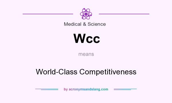 What does Wcc mean? It stands for World-Class Competitiveness