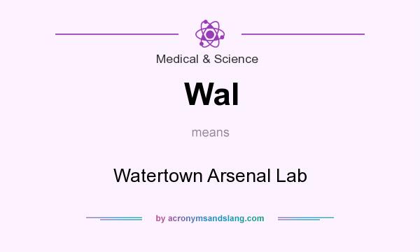 What does Wal mean? It stands for Watertown Arsenal Lab